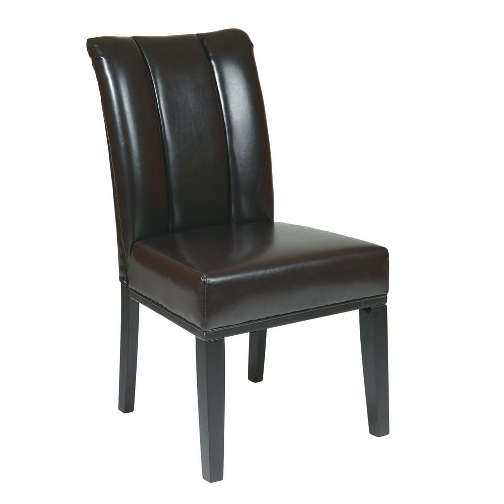 Ospdesigns Espresso Eco Leather Parsons Dining Chair Met89es The Ospdesigns Espresso Eco Leather Parsons Dining Chair