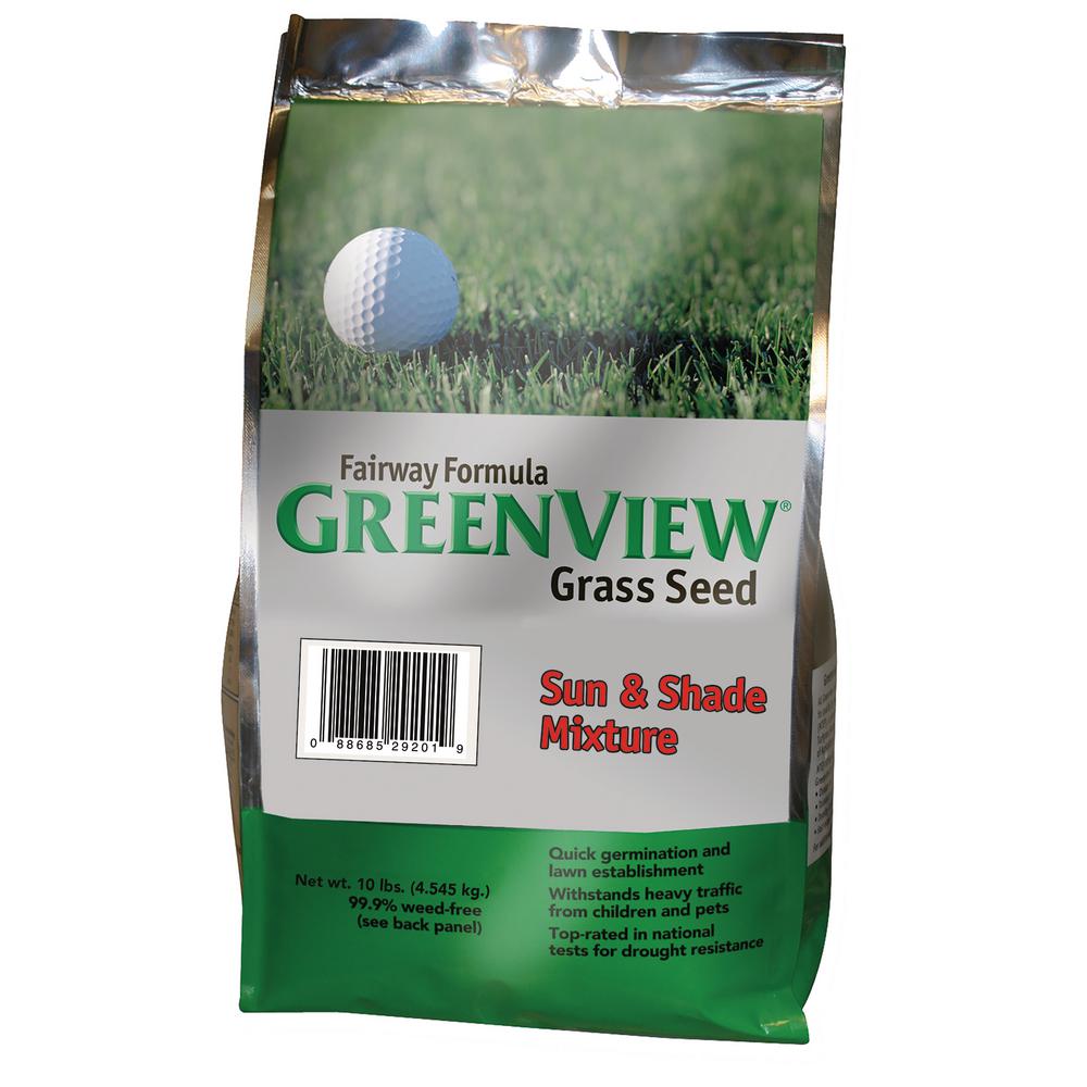 Greenview Gr Seed Lawn Care The Home Depot Fairway Formula Sun And Shade Gr Seed Mixture