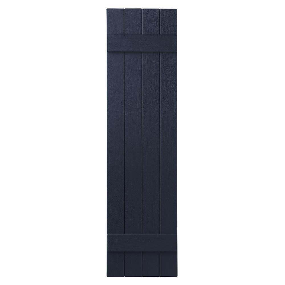 Ply Gem 15 in. x 51 in. Vinyl 4Board Closed Board and Batten Shutters