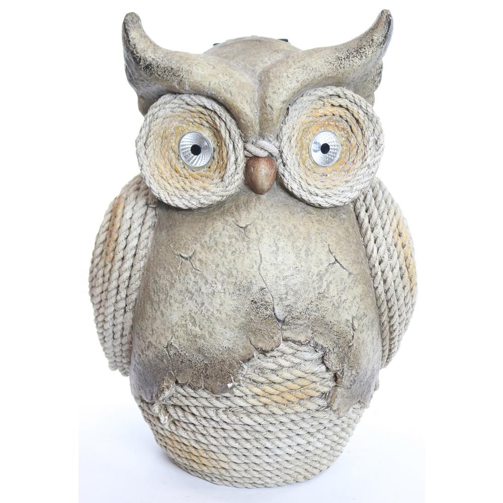 Alpine Solar Owl Rope StatuaryWAZ100SLR The Home Depot