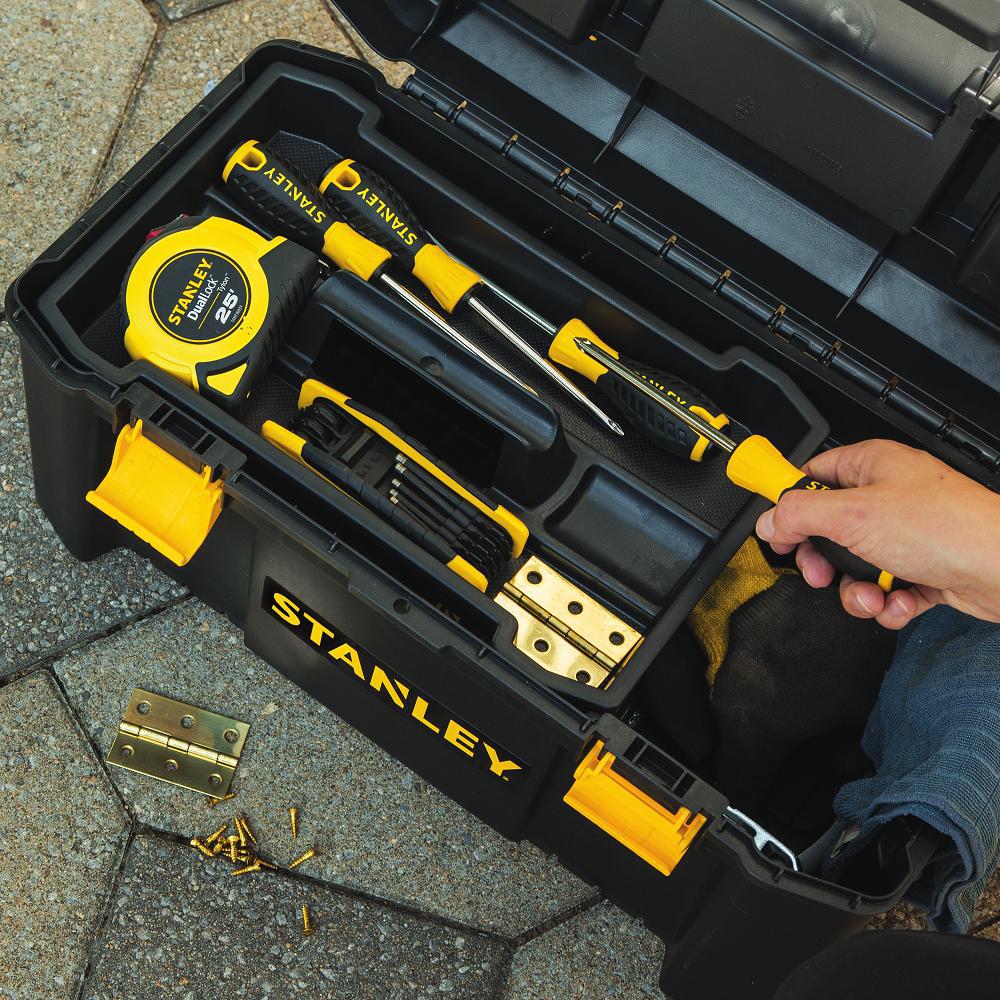 Stanley Essential 19 in. Tool Box Tray Lid Organizer Lockable Chest