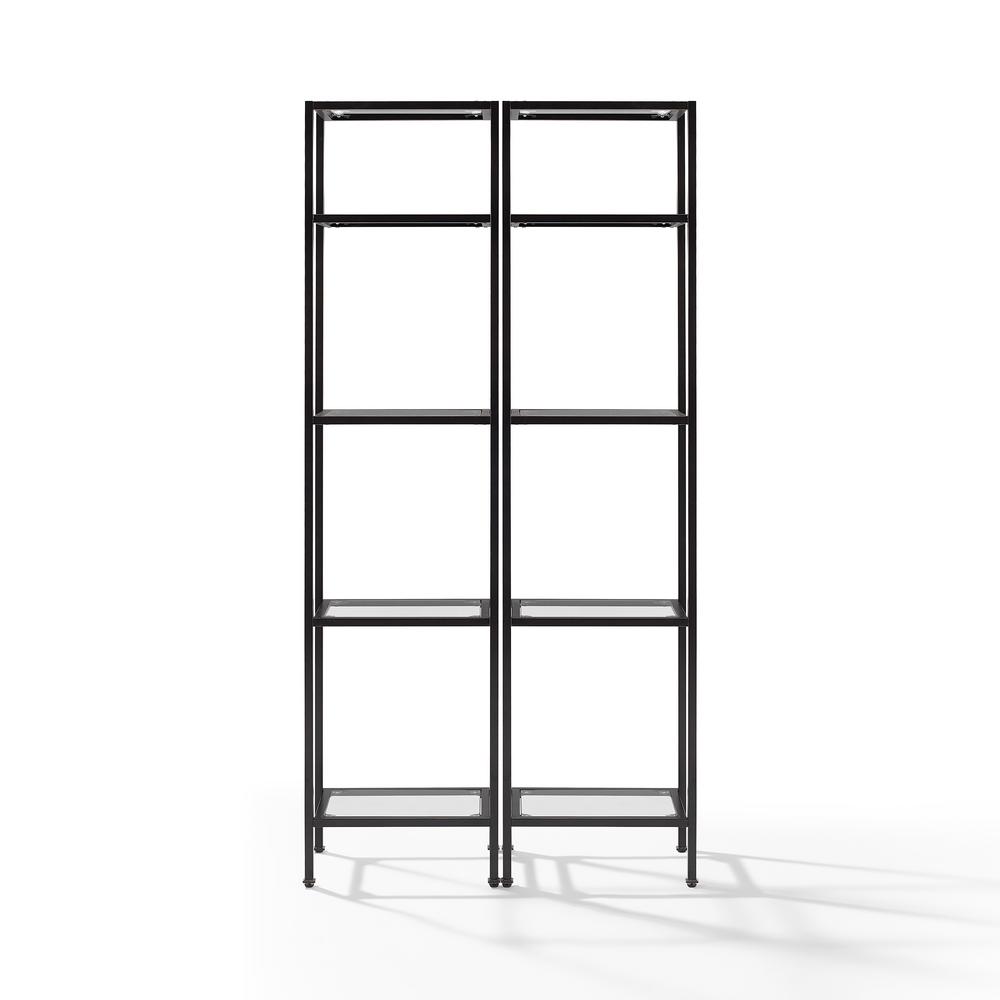 Crosley Furniture 73 In Oil Rubbed Bronze Clear Metal 4 Shelf