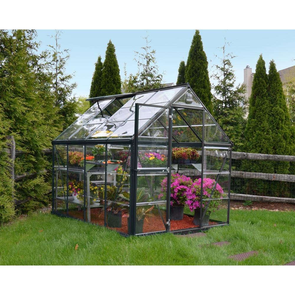 Palram Harmony 6 Ft X 8 Polycarbonate Gray Greenhouse 706054 The Home Depot - Palram Harmony Greenhouse 8×10 Palram Harmony 6 Ft X 8 Polycarbonate Gray Greenhouse 706054 The Home Depot - Palram Harmony Greenhouse 8×10
