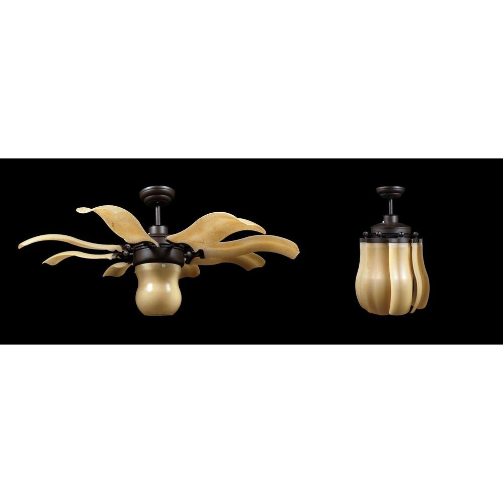 Vento Fiore 42 In Indoor Roman Bronze Retractable Ceiling Fan Roman Bronze Retractable Ceiling Fan