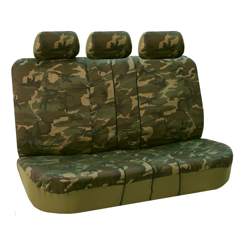 Fh Group Cotton 47 In X 23 1 Trendy Camouflage Full Set Seat Covers
