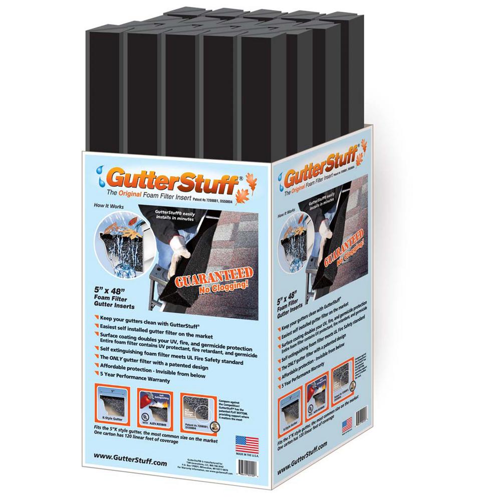 Gutterstuff 5 In X 48 In K Style Foam Gutter Filter Gs K5 Span The Home Depot