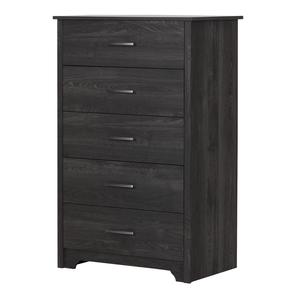 South Shore Versa 5 Drawer Gray Maple Chest Of Drawers 9041035