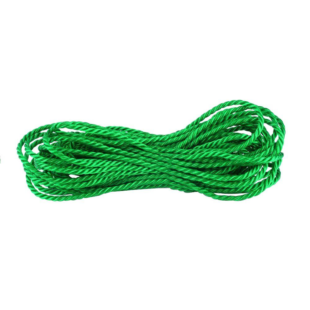 Everbilt 1/4 in. x 50 ft. Green Twisted Polypropylene Rope70101 The