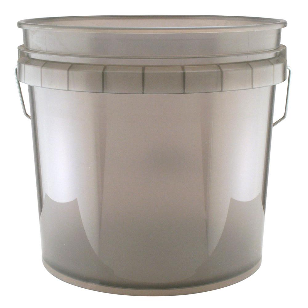 Leaktite 3.5 Gal. Translucent Gray Bucket003GHTGY The Home Depot