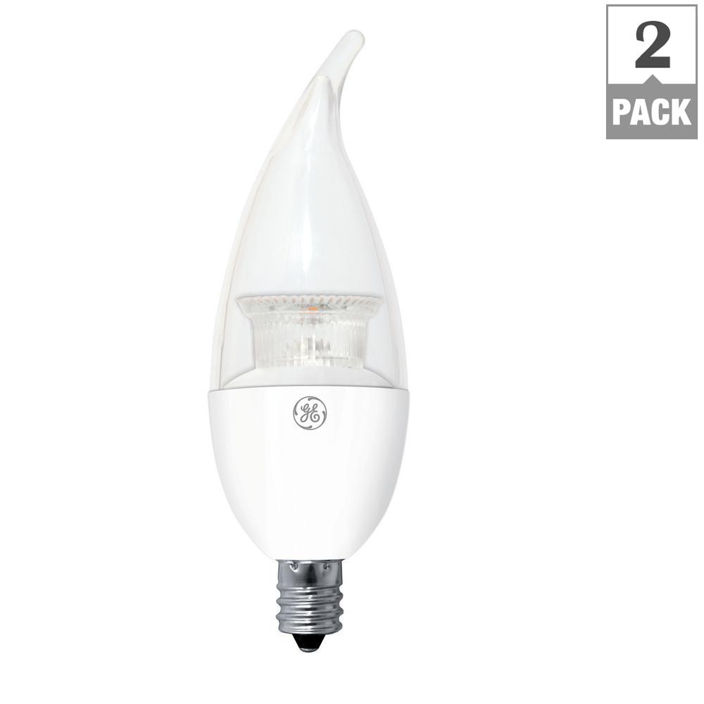 Ge 40w Equivalent Daylight 5000k High Definition Ca10 Bent Tip Ge 40w Equivalent Daylight 5000k High Definition Ca10 Bent Tip Clear Candelabra Base Dimmable