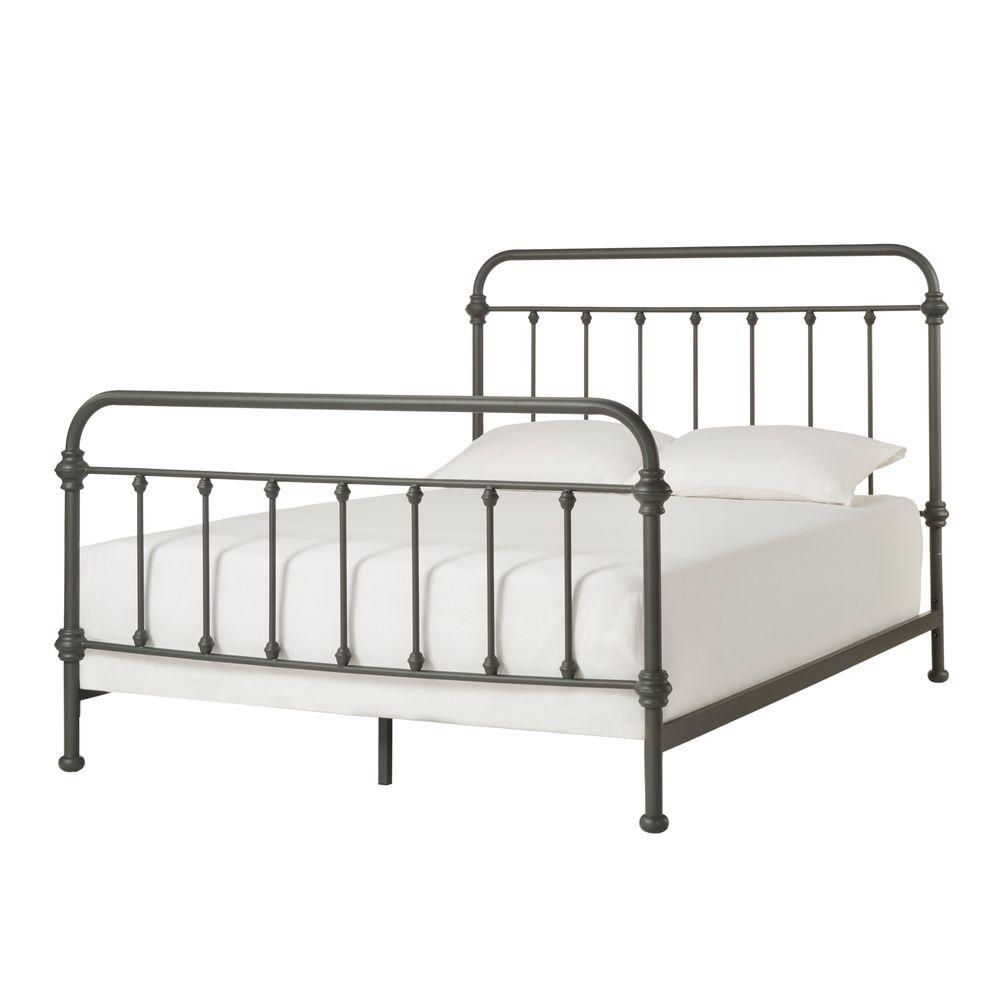 HomeSullivan Calabria Grey Queen Bed Frame-40E411BQ-1GABED - The Home Depot