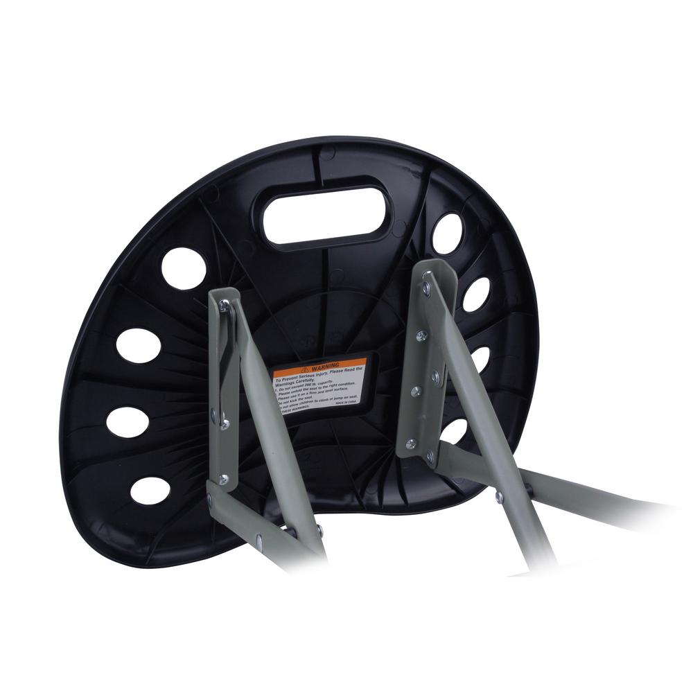 Black Folding Chair Stool w/ Tractor Sport Seat Indoor Outdoor Camping