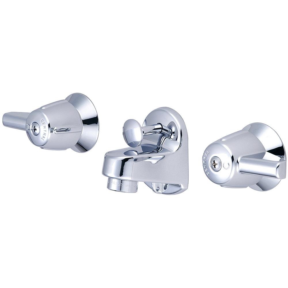 Central Brass 4 in. Centerset 2-Handle Low-Arc Bathroom Faucet in Polished