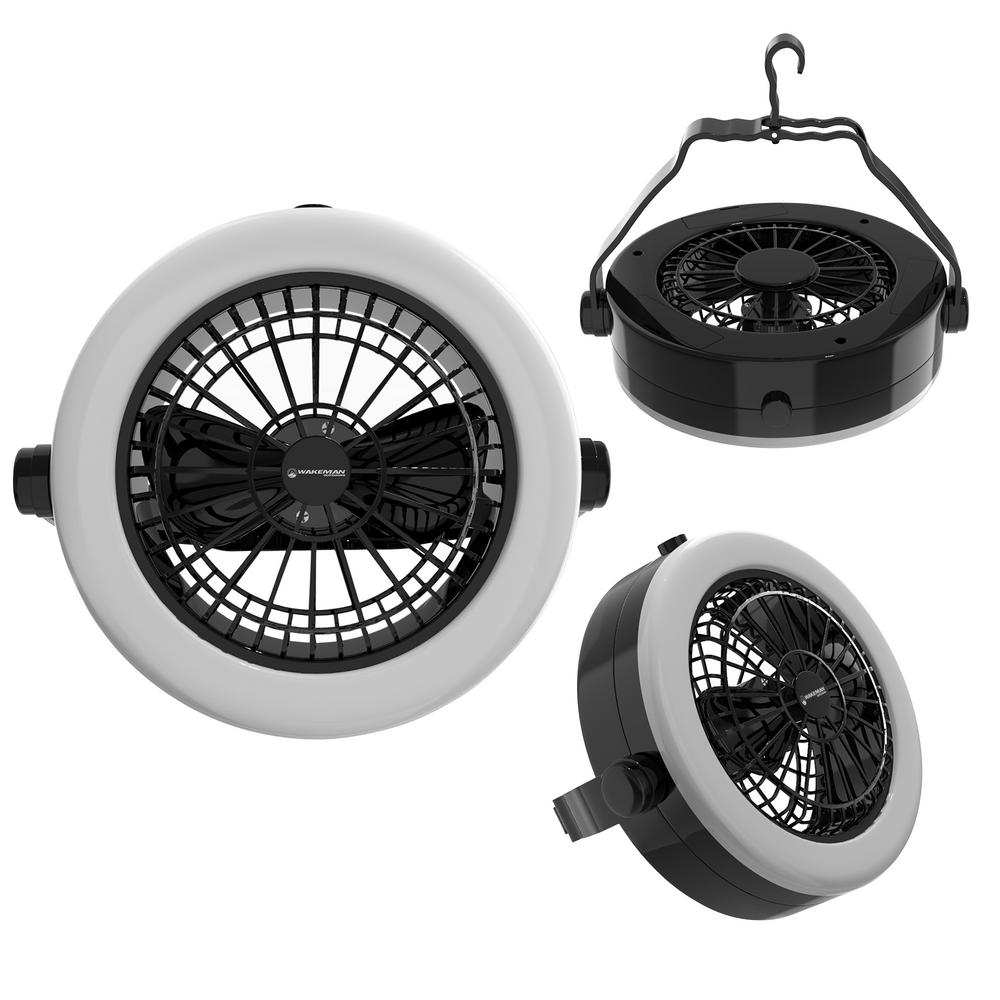 Wakeman Outdoors 2-in-1 Portable LED Camping Lantern with Ceiling Fan