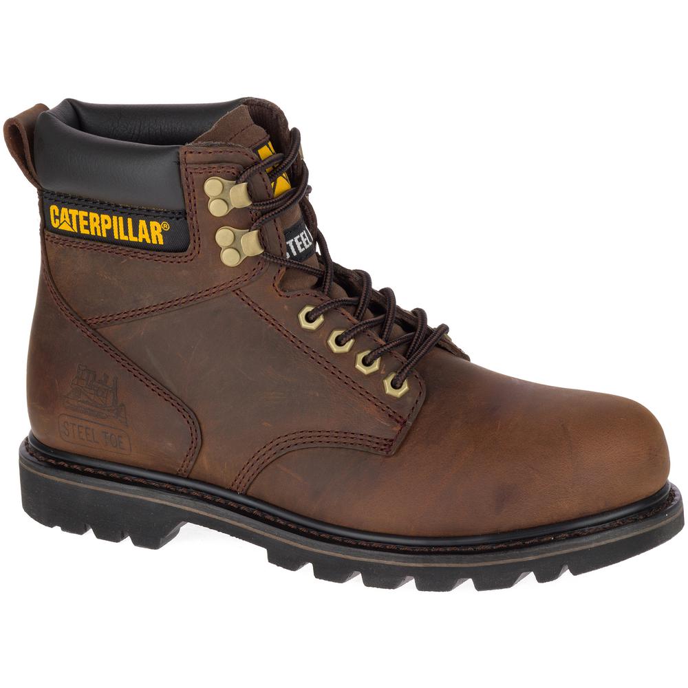 caterpillar steel toe slip on boots