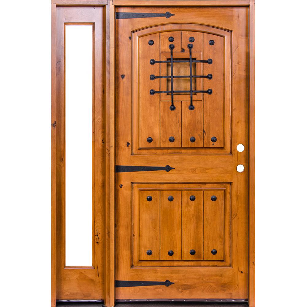 Krosswood Doors 56 In X 96 In Mediterranean Knotty Alder Arch