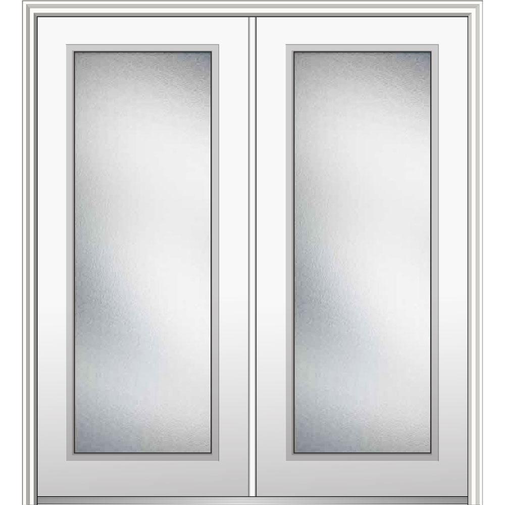 Mmi Door 72 In X 80 In Micro Granite Left Hand Inswing Full Lite Decorative Glass Primed