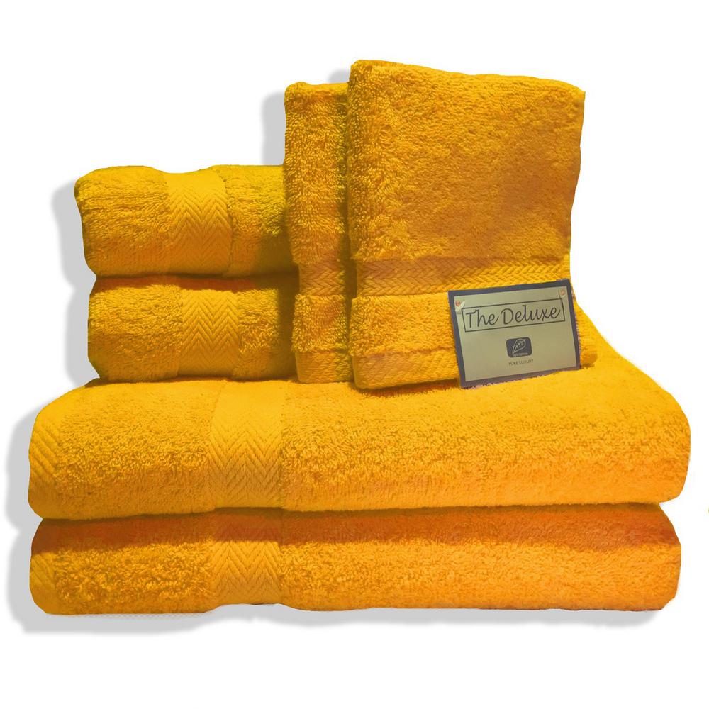 Espalma Deluxe 6Piece Cotton Terry Bath Towel Set in Orange843501