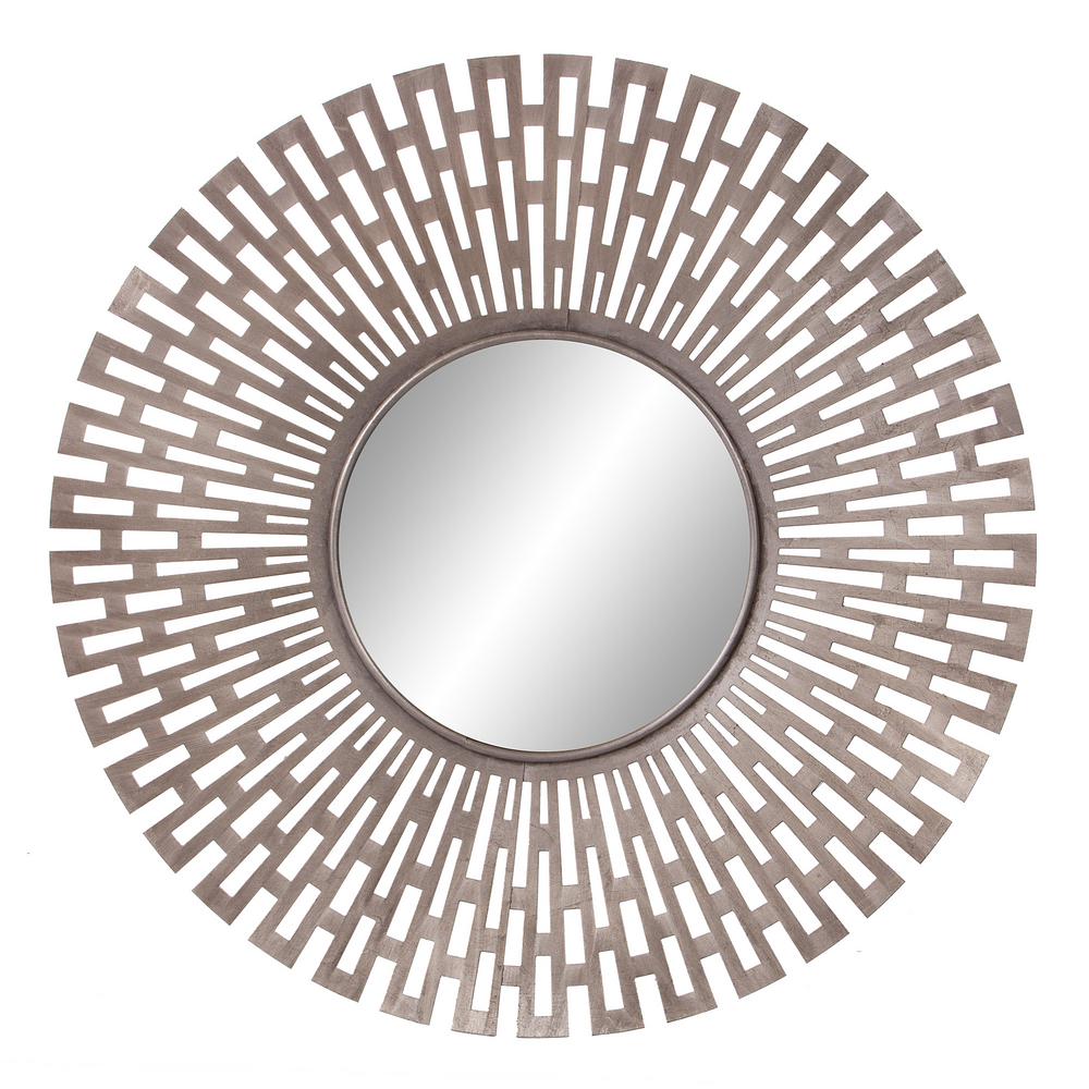 Pinnacle Geometric Starburst Round Champagne Decorative Wall