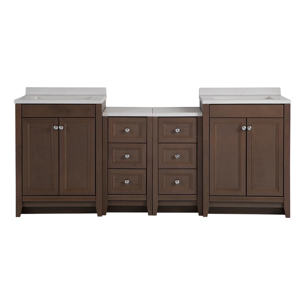 Glacier Bay Delridge Bath Suite with 2 24.5 in. Vanities with Vanity