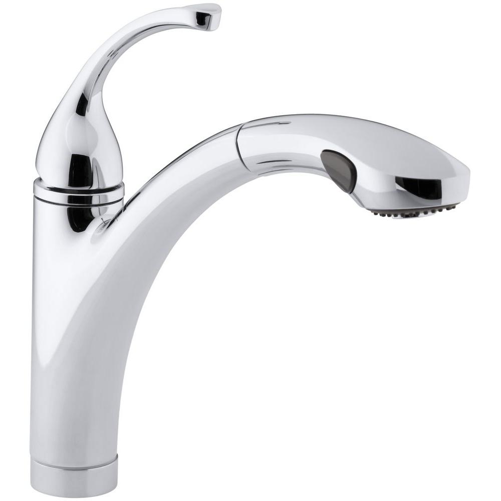 Forte Kitchen Faucet Design For Home   Polished Chrome Kohler Pull Out Faucets K 10433 Cp 64 1000 