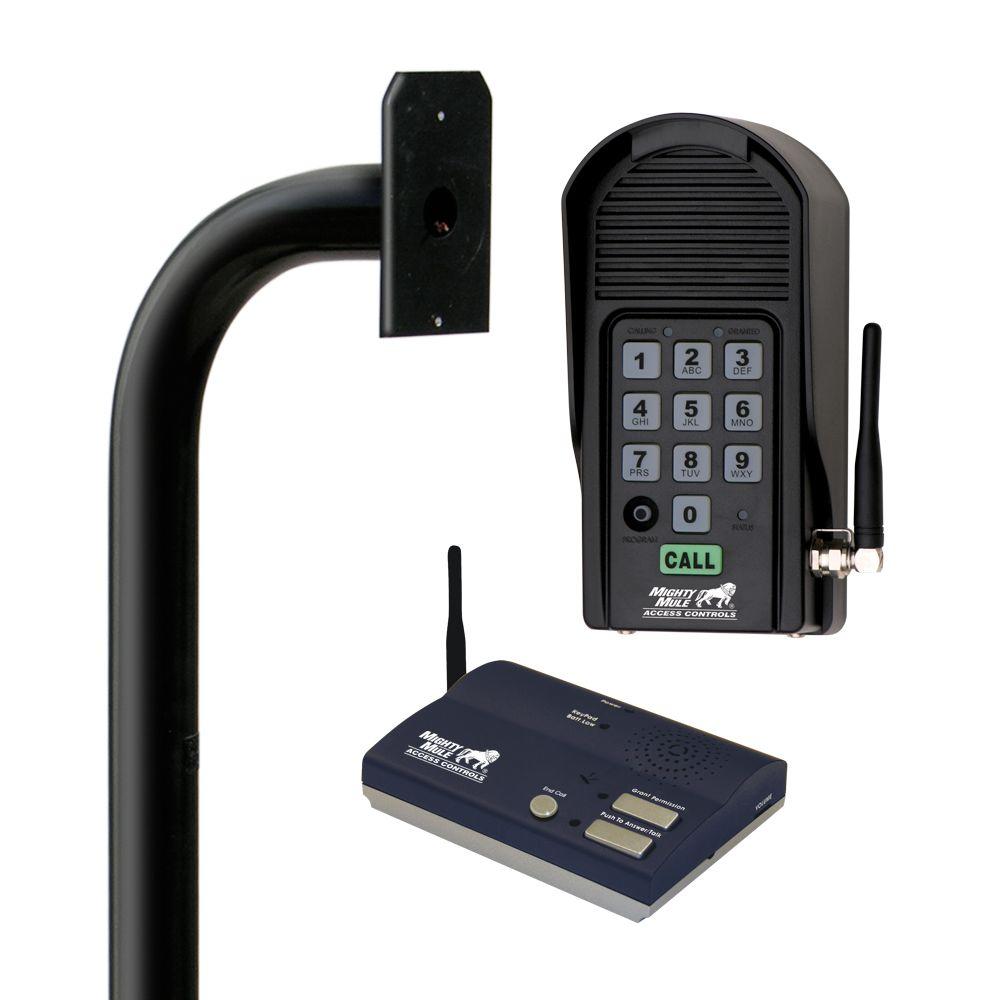 Mighty Mule Keypad Mounting Post, Wireless Intercom and Digital Keypad