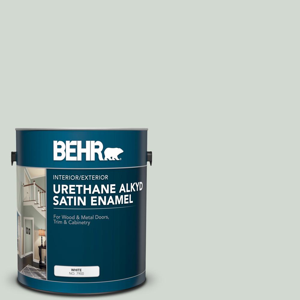 BEHR 1 gal. N4102 Brook Green Urethane Alkyd Satin Enamel Interior
