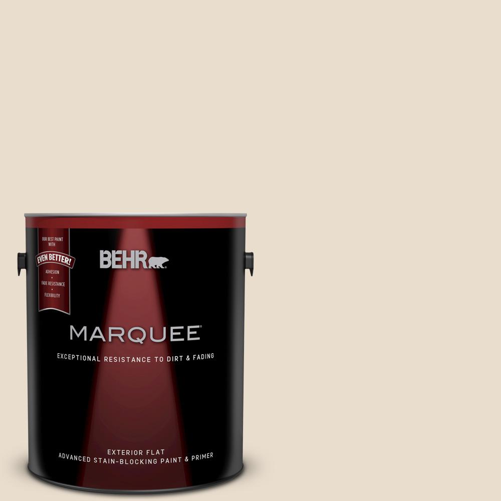 BEHR MARQUEE 1 gal. 23 Antique White Flat Exterior Paint445001 The