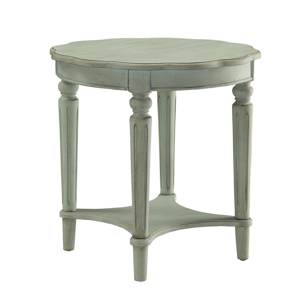 Worldwide Fordon Antique Green End TableVA82912 The Home Depot