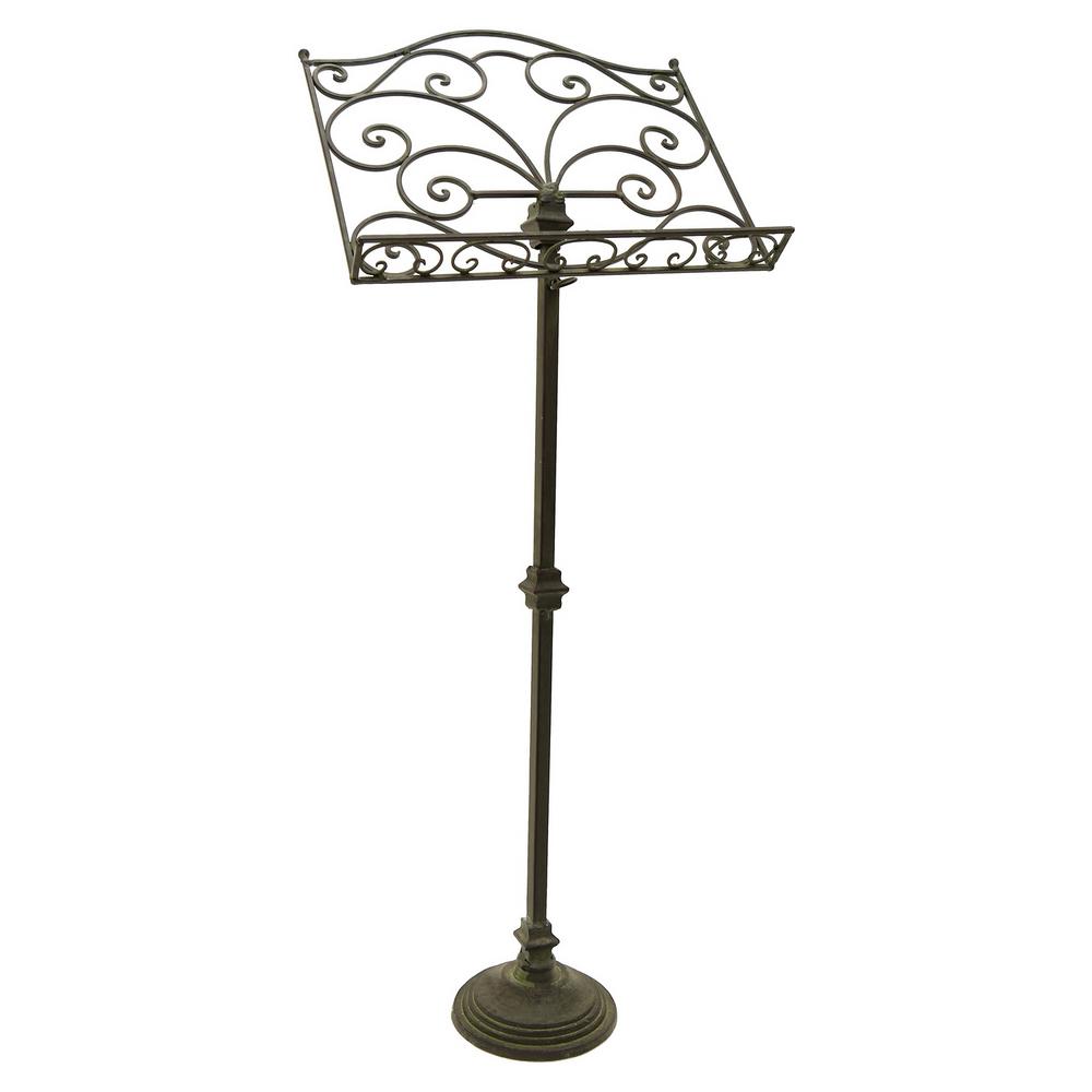 Three Hands 47 In Black Metal Music Stand 10278 The Home Depot