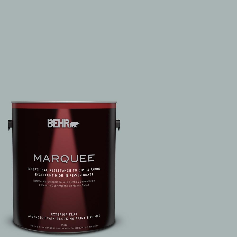 BEHR MARQUEE 1gal. 730F4 Flint Smoke Flat Exterior Paint445401 The Home Depot