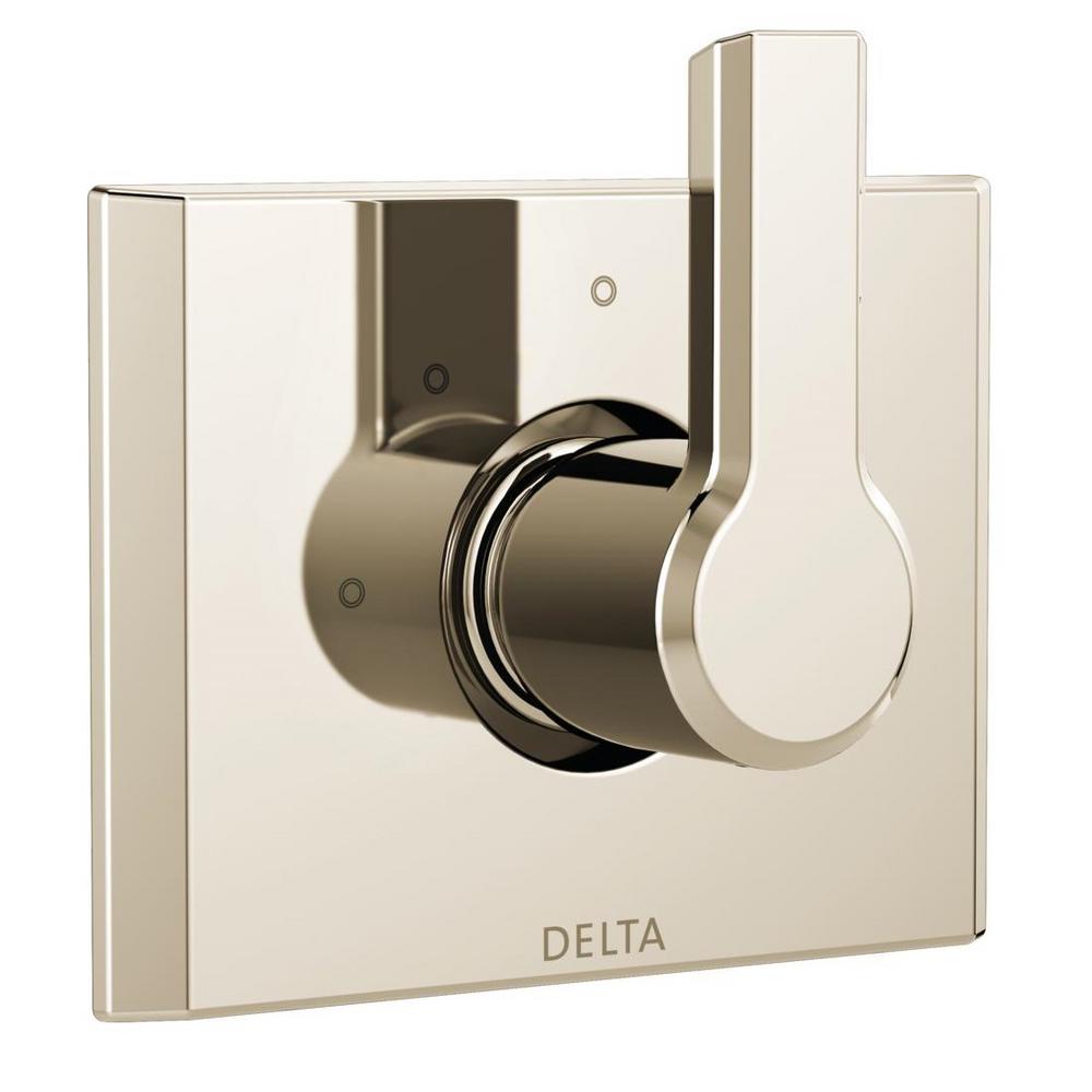 delta push button diverter trim brushed nickel