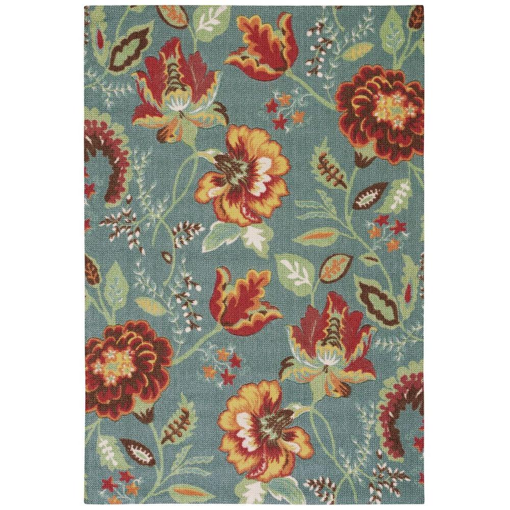 Nourison Overstock Vista Blue 4 ft. x 6 ft. Area Rug137999 The Home Depot