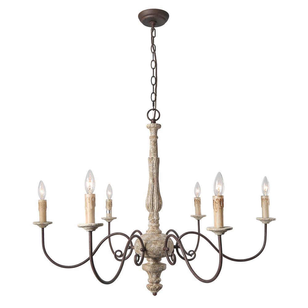 Lnc 6 Light Gray Shabby Chic French Country Chandelier A03235 The Lnc 6 Light Gray Shabby Chic French Country Chandelier