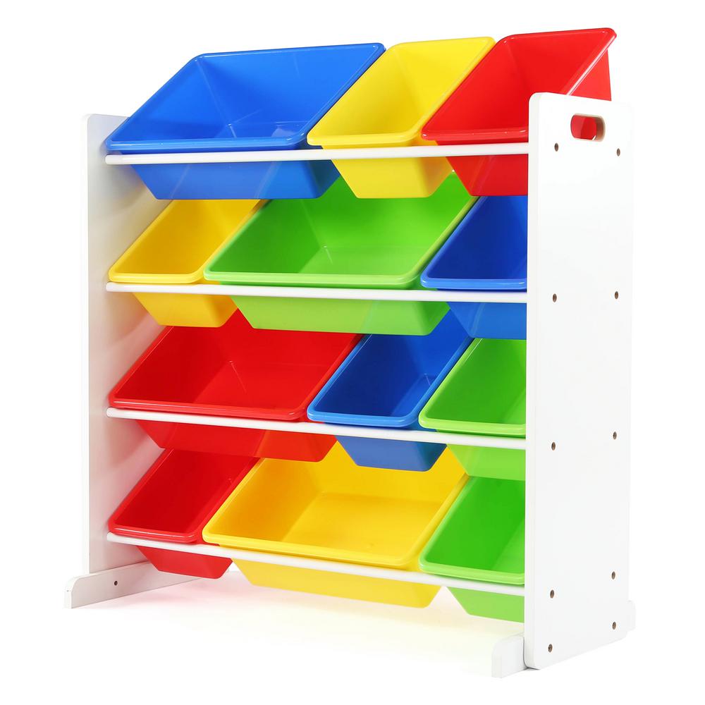Tot Tutors Espresso Collection Espresso and White Kids Toy Storage