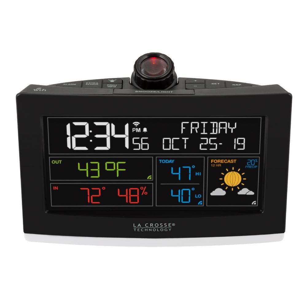La Crosse Technology Wi Fi Weather Projection Alarm Clock With