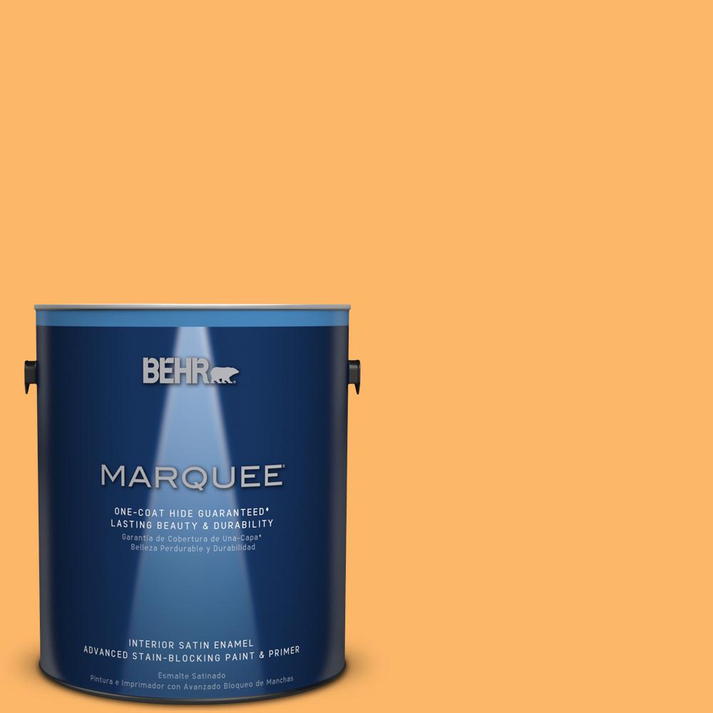 BEHR Premium Plus Ultra 5gal. P2904 Spirited Yellow Satin Enamel Interior Paint775405 The