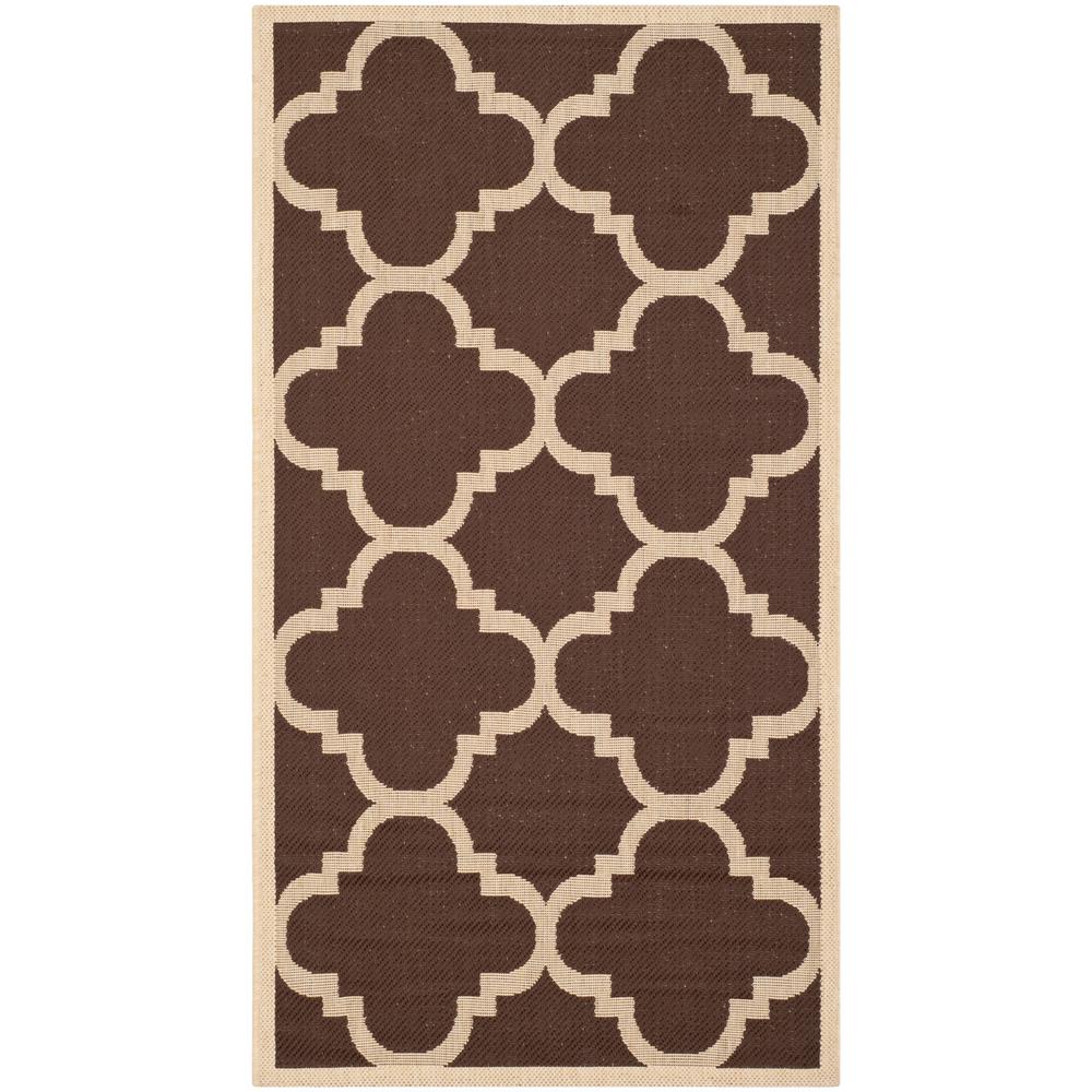 Safavieh Courtyard Dark Brown 2 ft. x 4 ft. Indoor/Outdoor Area Rug