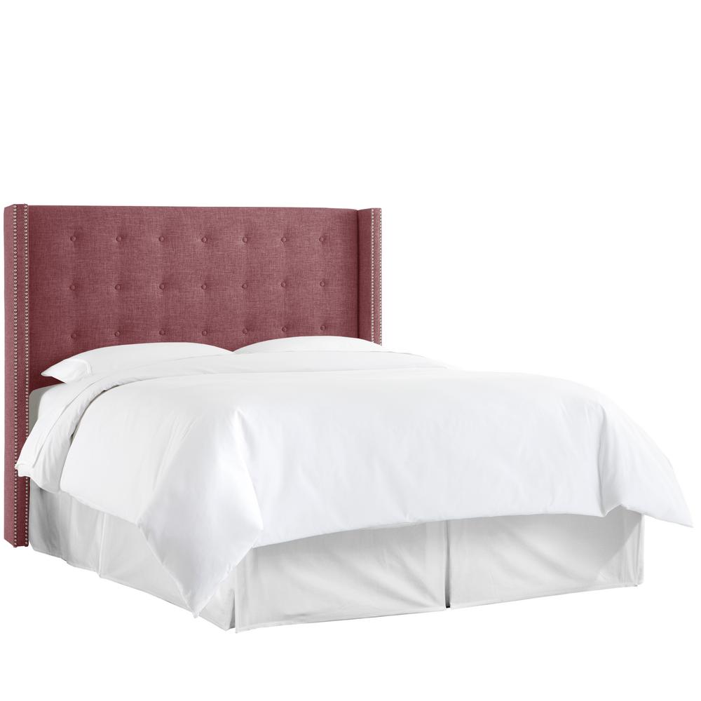 Zuma Amethyst Full Nail On Tufted Wingback Headboard 531nb Zuma Amethyst Full Nail On Tufted Wingback Headboard