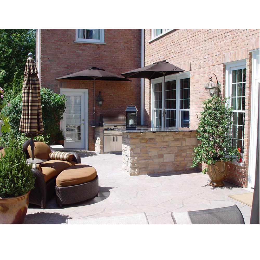 half patio umbrella with lights