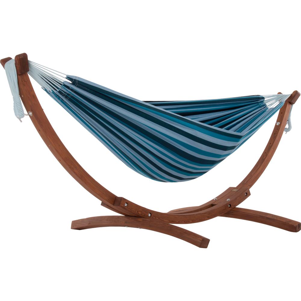  Vivere  8 5 ft Double Cotton Hammock Bed  with Stand in 