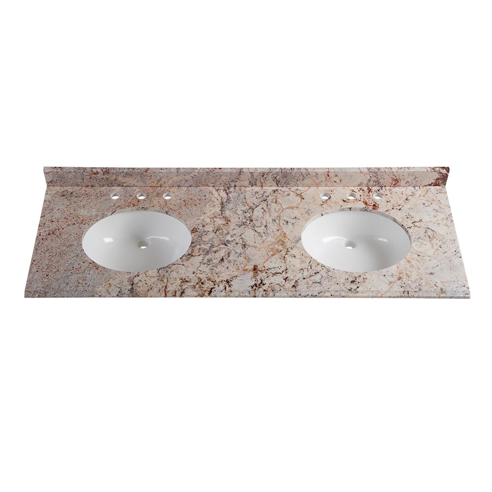 Double Sink Vanity Tops Bathroom Vanities The Home Depot