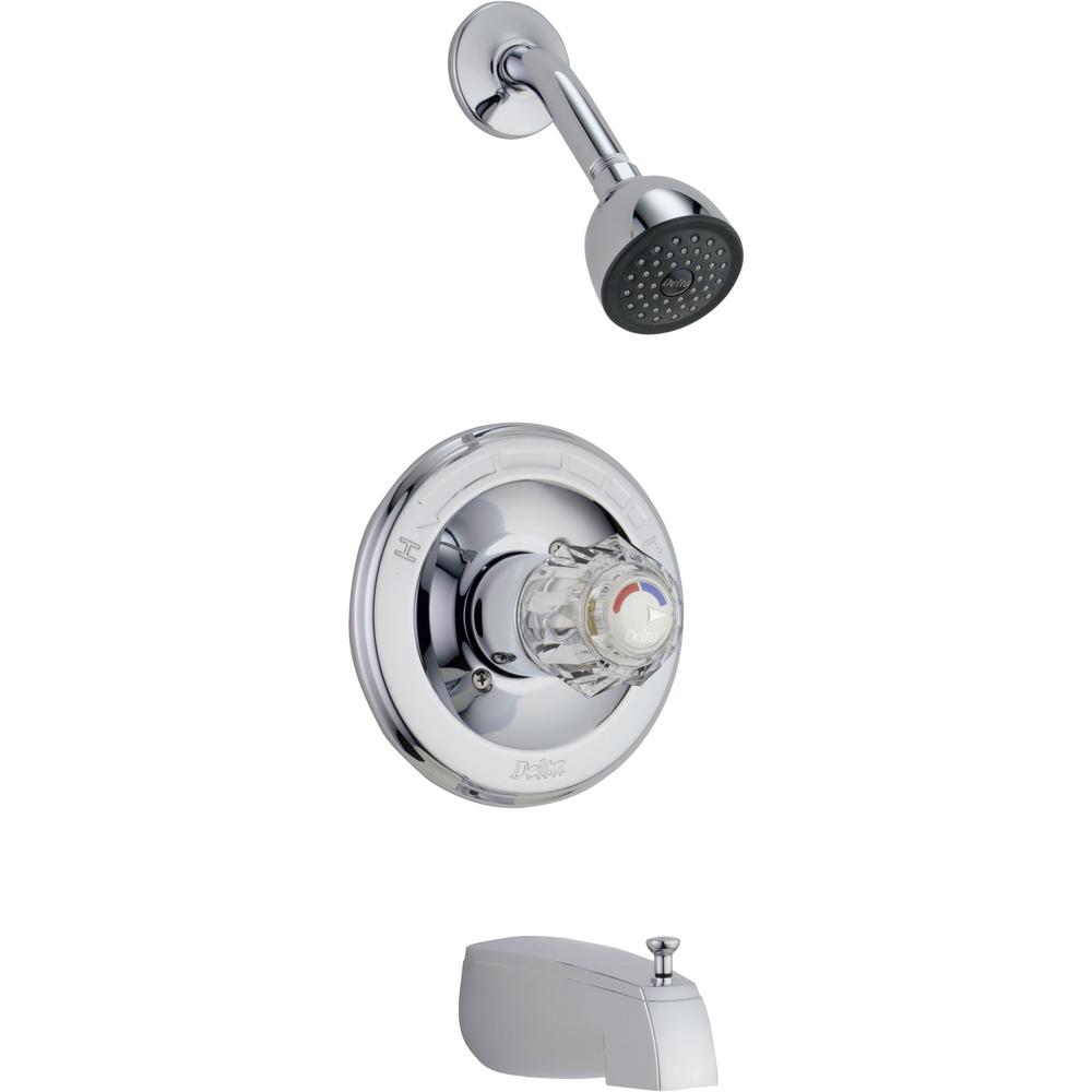 Delta Classic 1 Handle Wall Mount Tub And Shower Faucet Trim Kit Tub And Shower Faucet Trim Kit