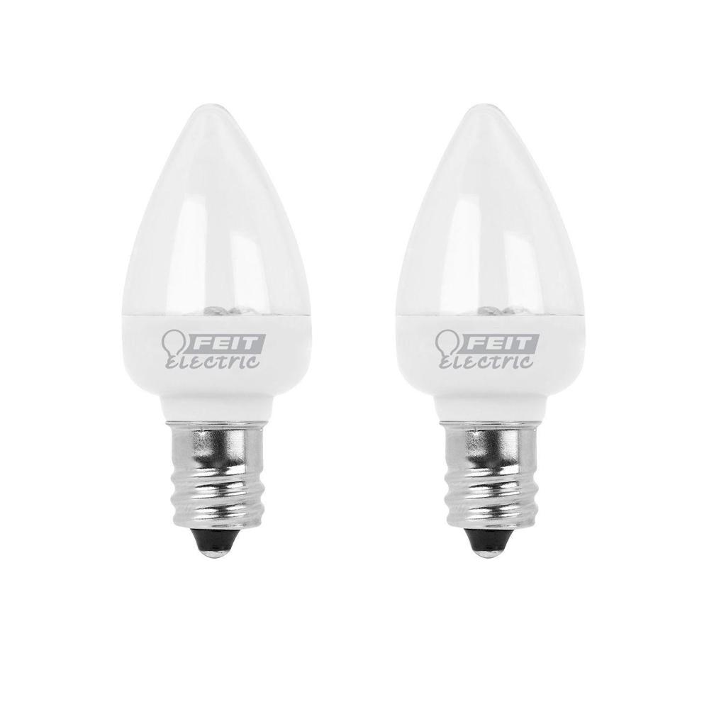 Feit Electric 1w Equivalent Led C7 Night Light Bulb 2 Pack Bpc7 Feit Electric 1w Equivalent Led C7 Night Light Bulb 2 Pack