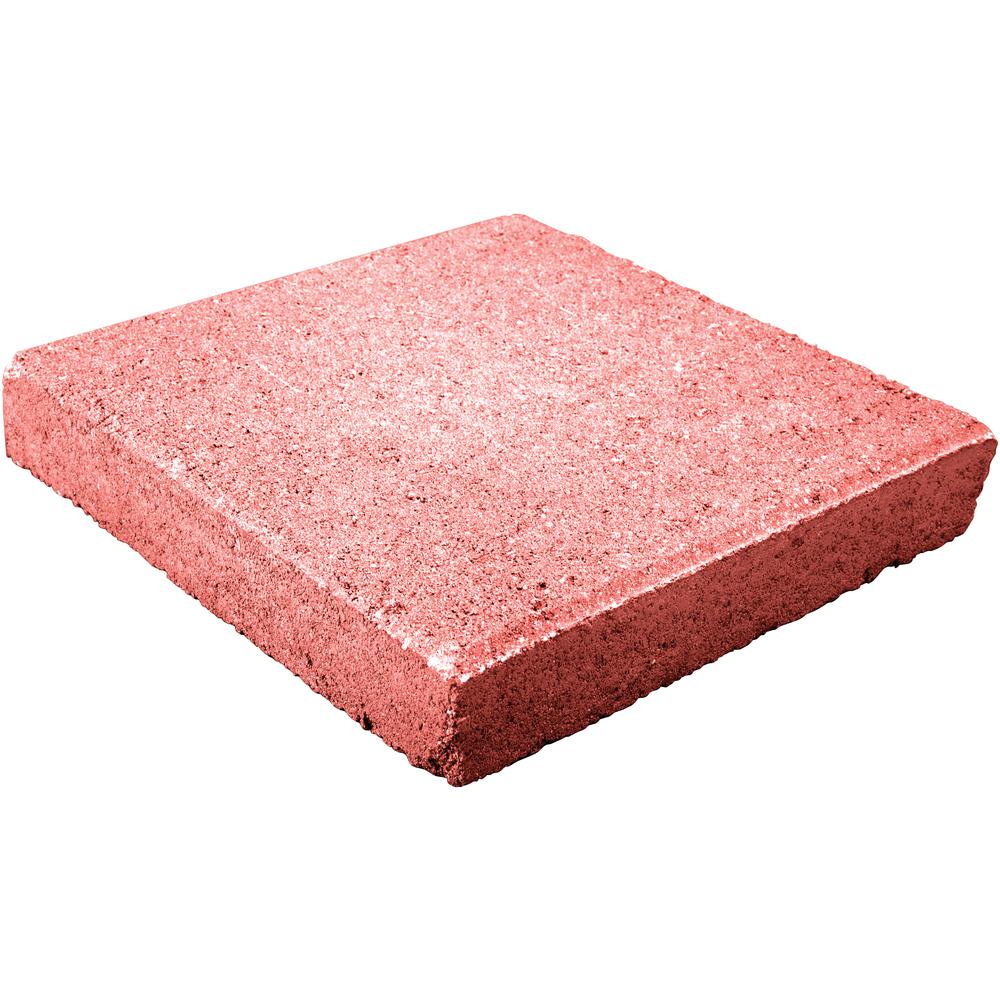 Tileco 12 In X 12 In Square Red Concrete Patio Block Pbsr The