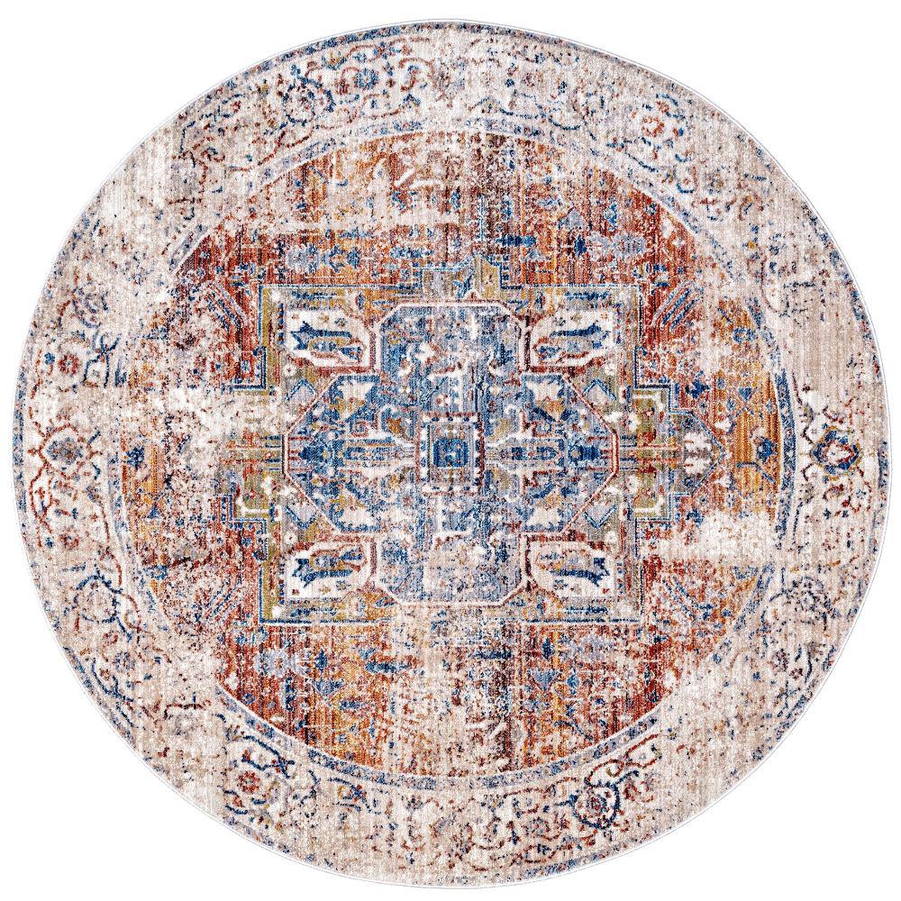 nuLOOM Ehtel Medallion Fringe Ivory 8 ft. Square RugKHMC04BS7100710 The Home Depot