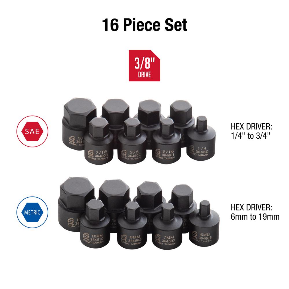 stubby hex socket set