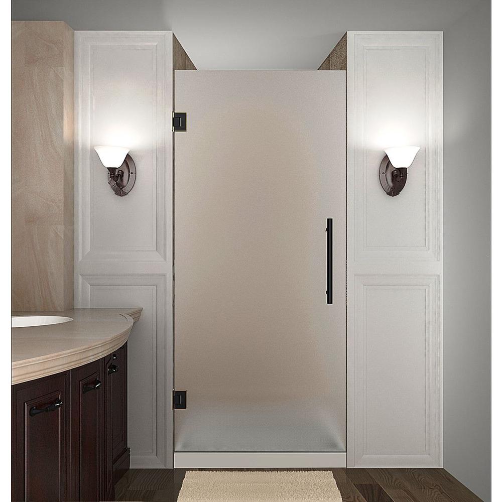 Aston Cascadia 36 In X 72 Completely Frameless Hinged Shower Completely Frameless Hinged Shower Door With Frosted
