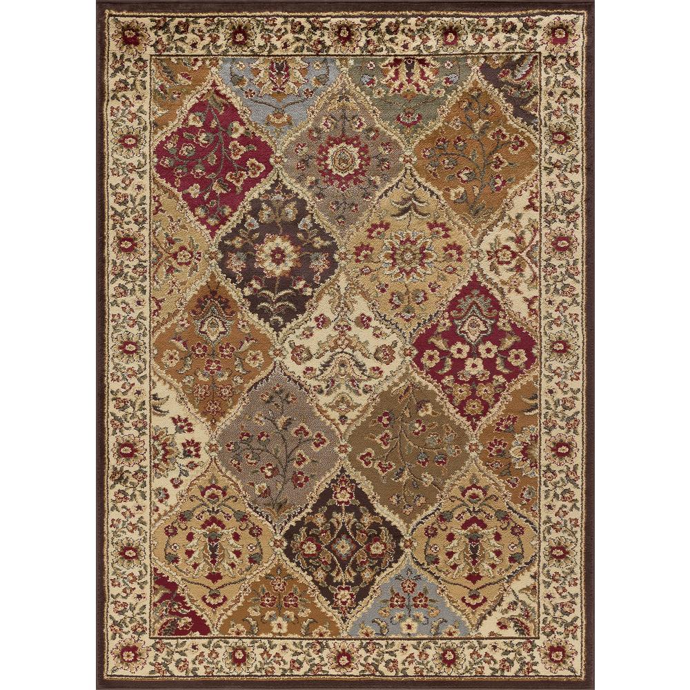 Tayse Rugs Elegance Multi 5 ft. x 7 ft. Traditional Area Rug 