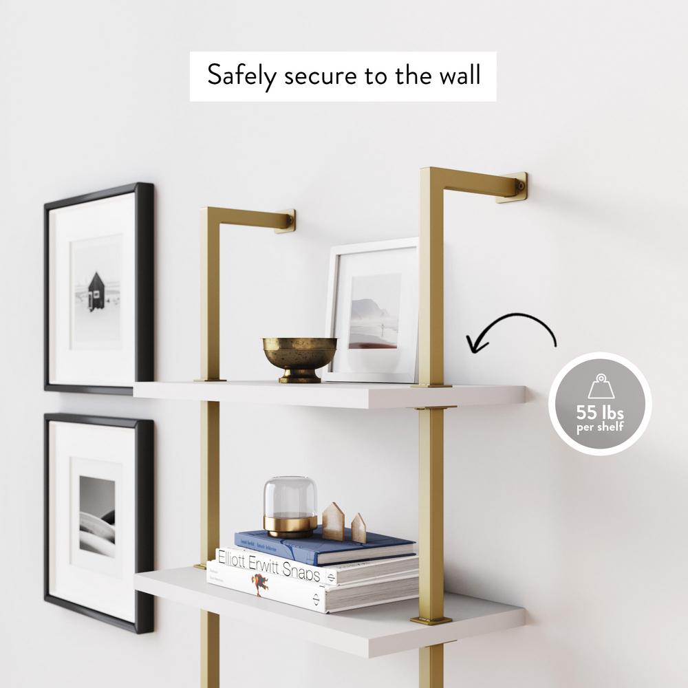 Nathan James Theo White 5 Shelf Ladder Bookcase Or Bookshelf With Nathan James Theo White 5 Shelf Ladder